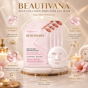 Beautivana PDRN Pink Collagen Gel Mask – 4-Pack