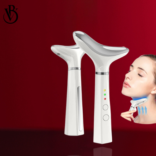 Beautivana Neck & Face Massager – 3 Color Modes & Vibration
