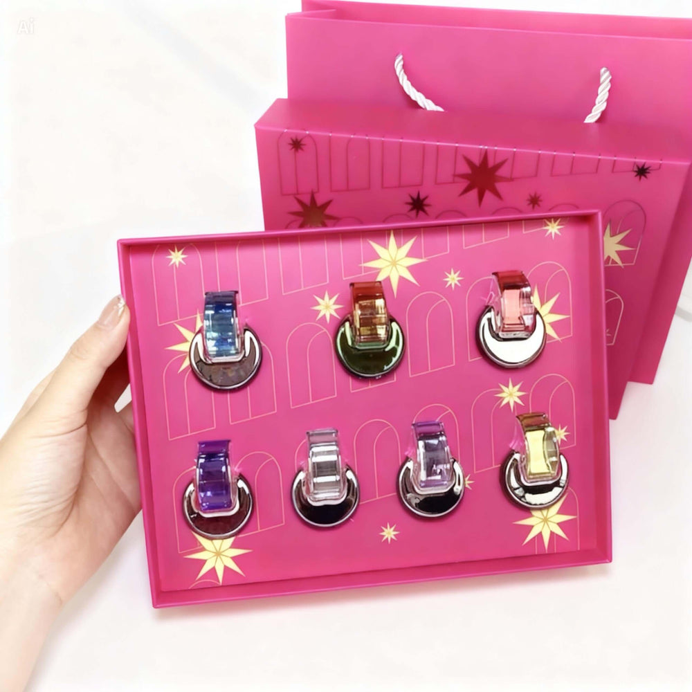 Luxury Capsule Perfume Gift Set – 8 Piece Mini Fragrance Collection in Premium Pink Box | Beautivana Exclusive