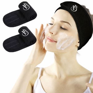 Beautivana Microfiber Skincare Headbands – 2 Pack, suitable for face cleansing and skincare routines.