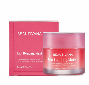Beautivana Moisturizing Lip Sleeping Mask in packaging, perfect lip sleeping mask for dry lips.
