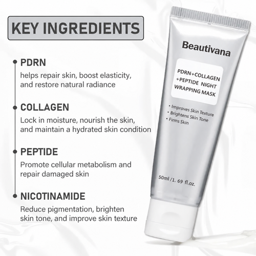 Beautivana PDRN Collagen Peptide Night Wrapping Mask 1.69 fl oz product image