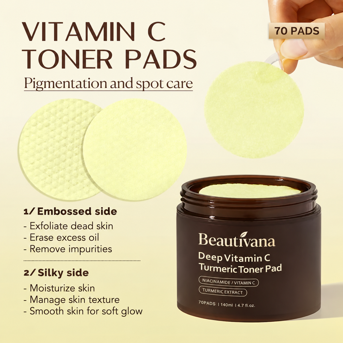 Beautivana Vitamin C Daily Care Toner Pads product image