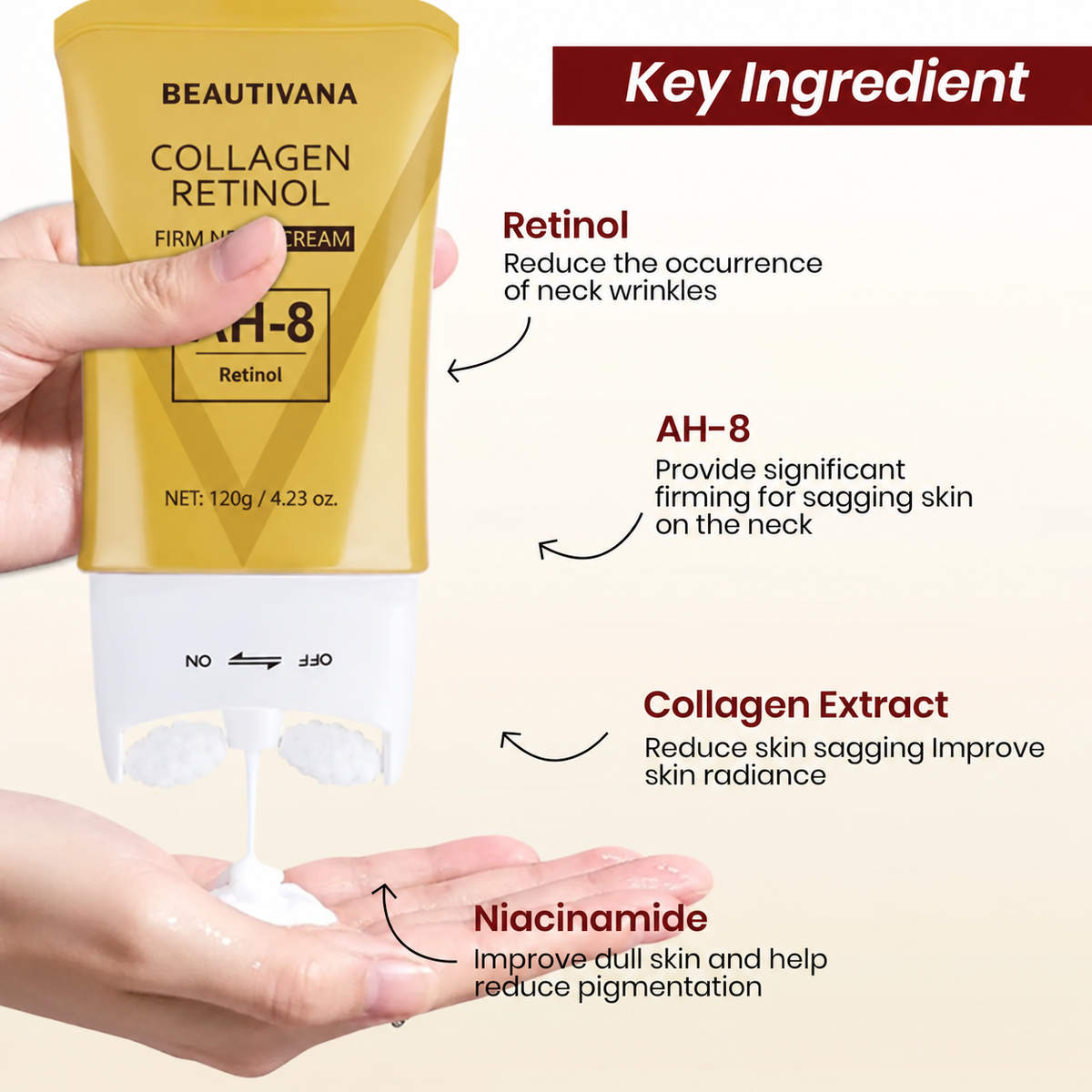 Beautivana Collagen Retinol Neck Moisturizer 120g product image