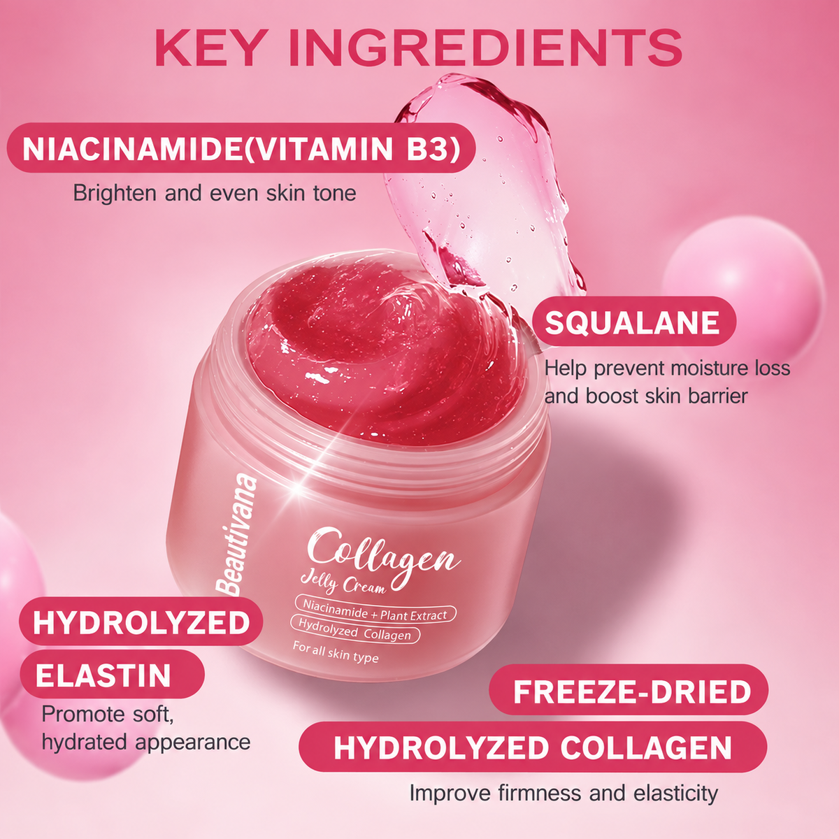 Beautivana Collagen Jelly Cream Gel Moisturizer product image