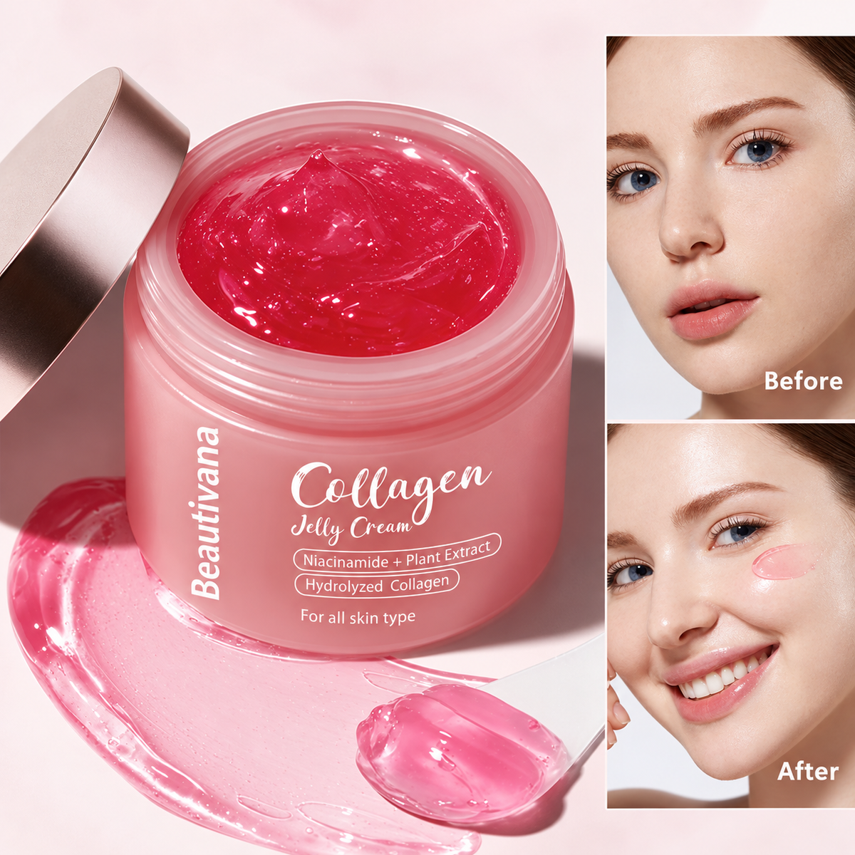 Beautivana Collagen Jelly Cream Gel Moisturizer product image