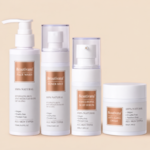 Beautivana 4-Step Natural Skincare Set for Daily Care