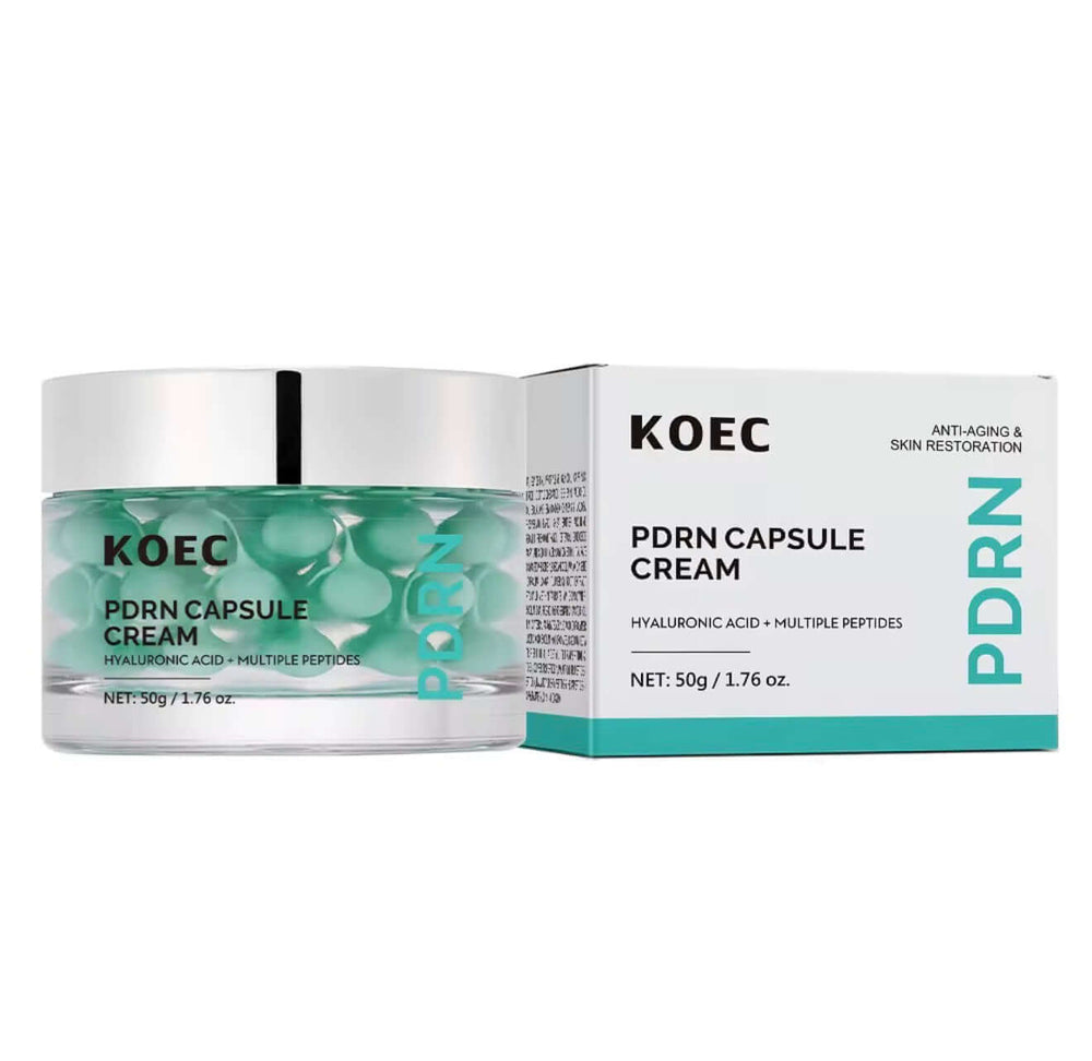 KOEC PDRN capsule cream hydrating gel moisturizer with hyaluronic acid and peptides for skin restoration 50g