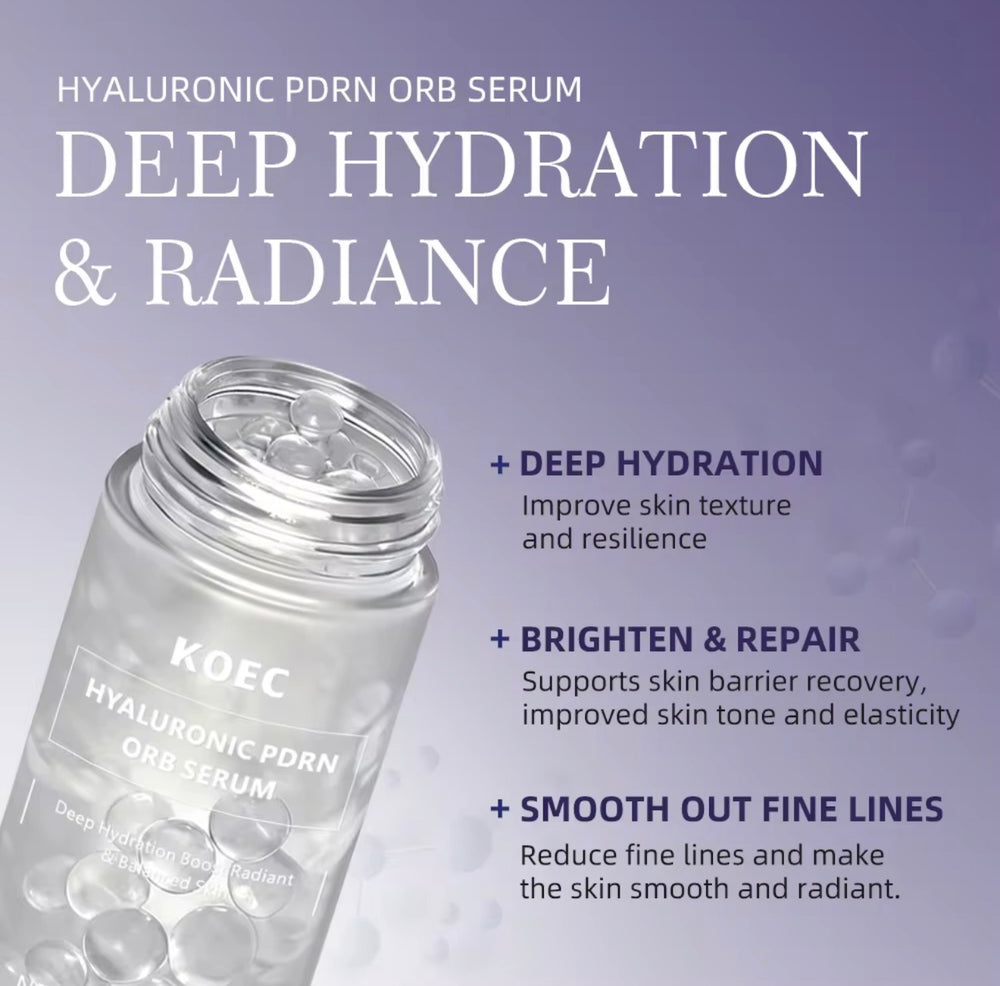 KOEC Hyaluronic PDRN Orb Serum – Deep Hydration & Skin Repair Face Serum