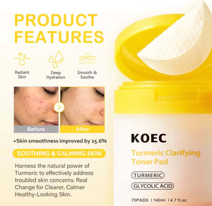 KOEC Golden Glow Turmeric Skincare Set – Kojic Acid Brightening, Collagen Hydration & Dark Spot Repair System product image