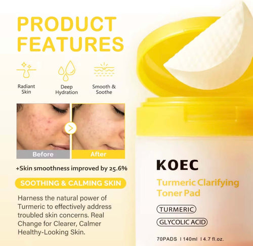 KOEC Golden Glow Turmeric Skincare Set – Kojic Acid Brightening, Collagen Hydration & Dark Spot Repair System product image