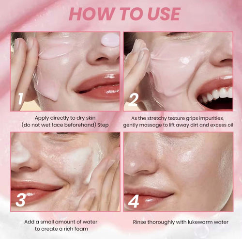 How to use KOEC Pink PDRN Niacinamide Facial Cleanser for a gentle morning cleanser routine.