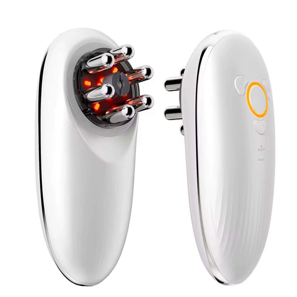 4-in-1 body sculpting device with EMS microcurrent and LED light therapy for face and body skin rejuvenation