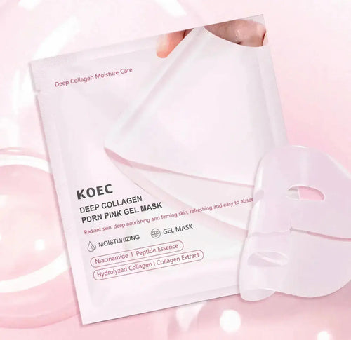 KOEC collagen gel mask included in glow and lift skincare bundle for hydration and skin repair