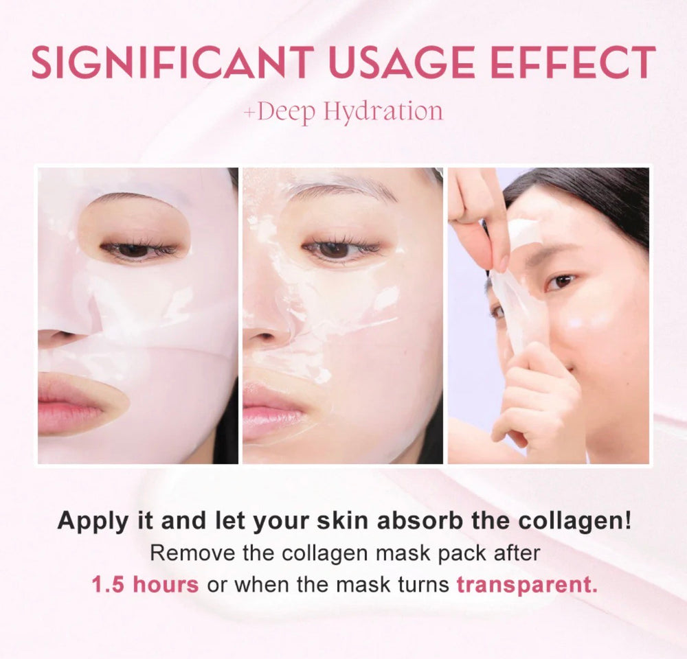 KOEC Deep Collagen PDRN Pink Gel Mask – 4‑Pack / Jelly Sheet Mask for Deep Hydration & Firmness