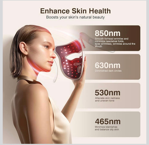 Beautivana 3D Wireless LED Light Therapy Face Mask – 7 Color Rejuvenation for Anti-Aging, Acne & Skin Renewal