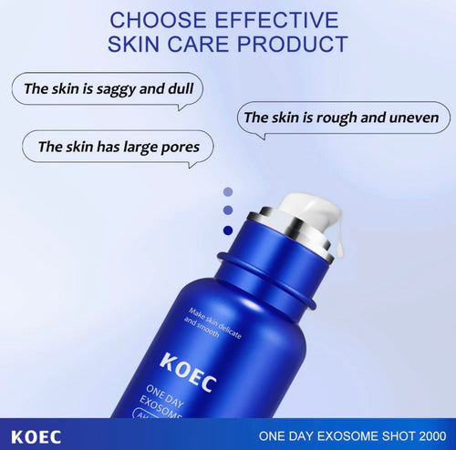 KOEC One Day Exosome Shot 2000 – Intensive Pore Tightening & Skin Renewal Serum with AHA, BHA, PHA