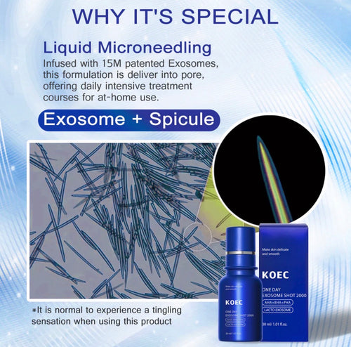 KOEC One Day Exosome Shot 2000 – Intensive Pore Tightening & Skin Renewal Serum with AHA, BHA, PHA
