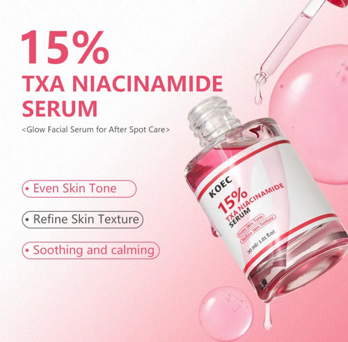 KOEC 15% TXA Niacinamide Serum – Brightening & Hydrating Serum for Even Skin Tone | 30ml