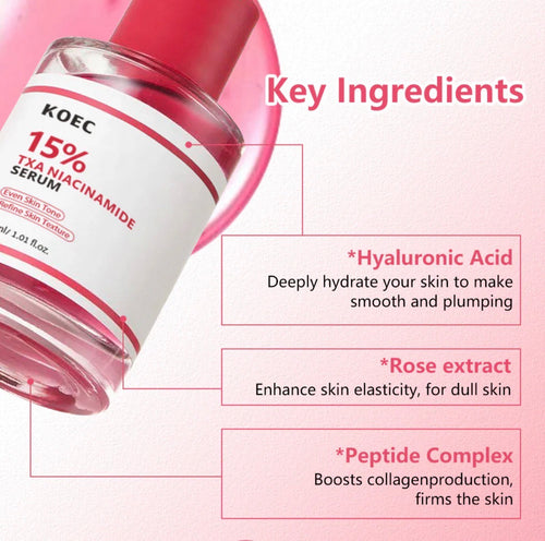 KOEC 15% TXA Niacinamide Serum – Brightening & Hydrating Serum for Even Skin Tone | 30ml