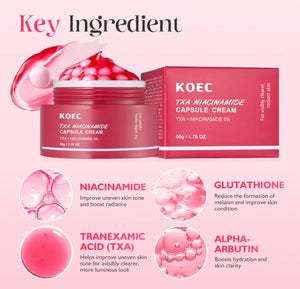 KOEC TXA Niacinamide Capsule Cream – TXA + Niacinamide 5% for Clear & Radiant Skin