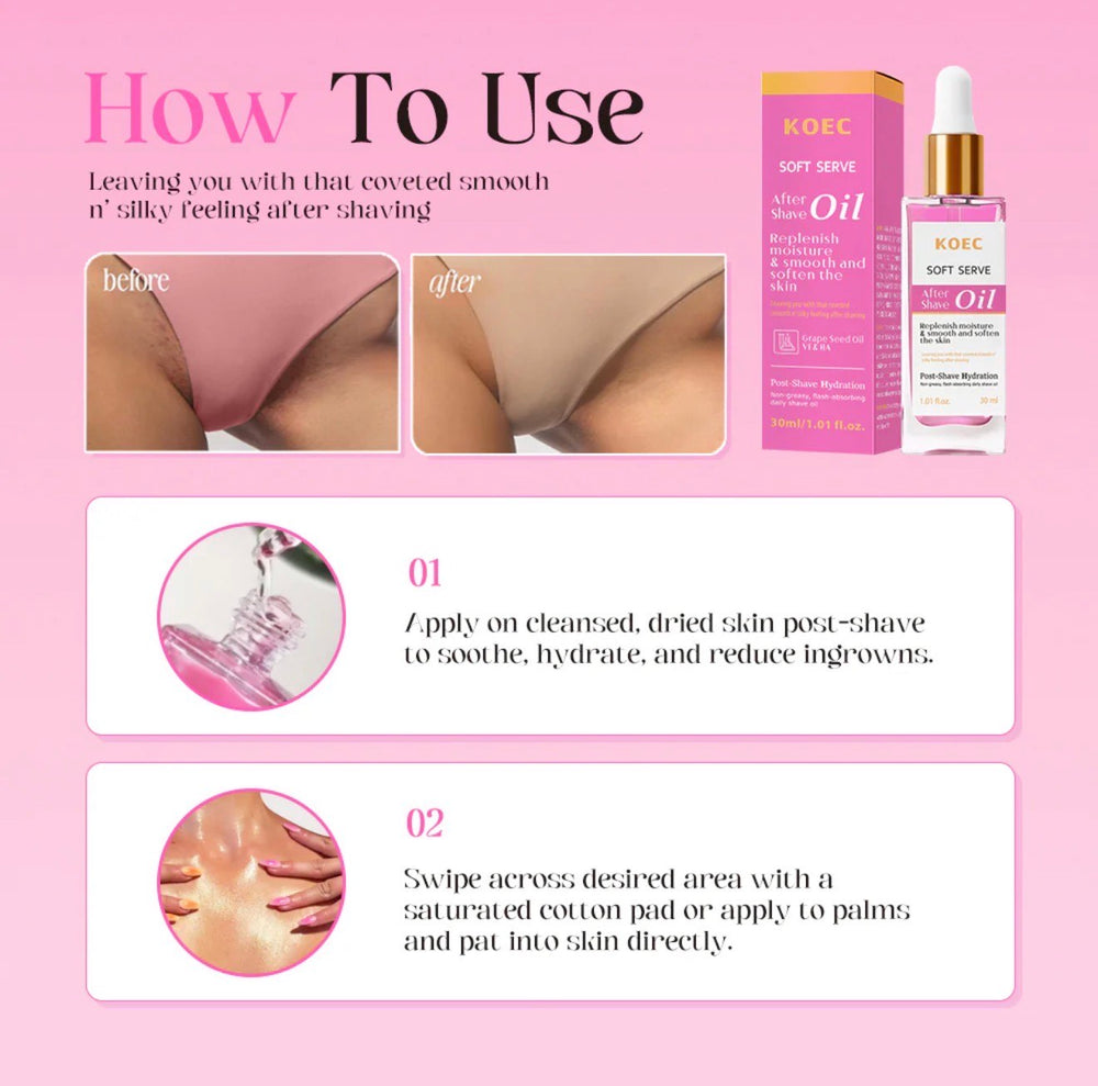 KOEC Soft Serve After Shave Oil – Hydrating & Soothing Post-Shave Skincare | 30ml