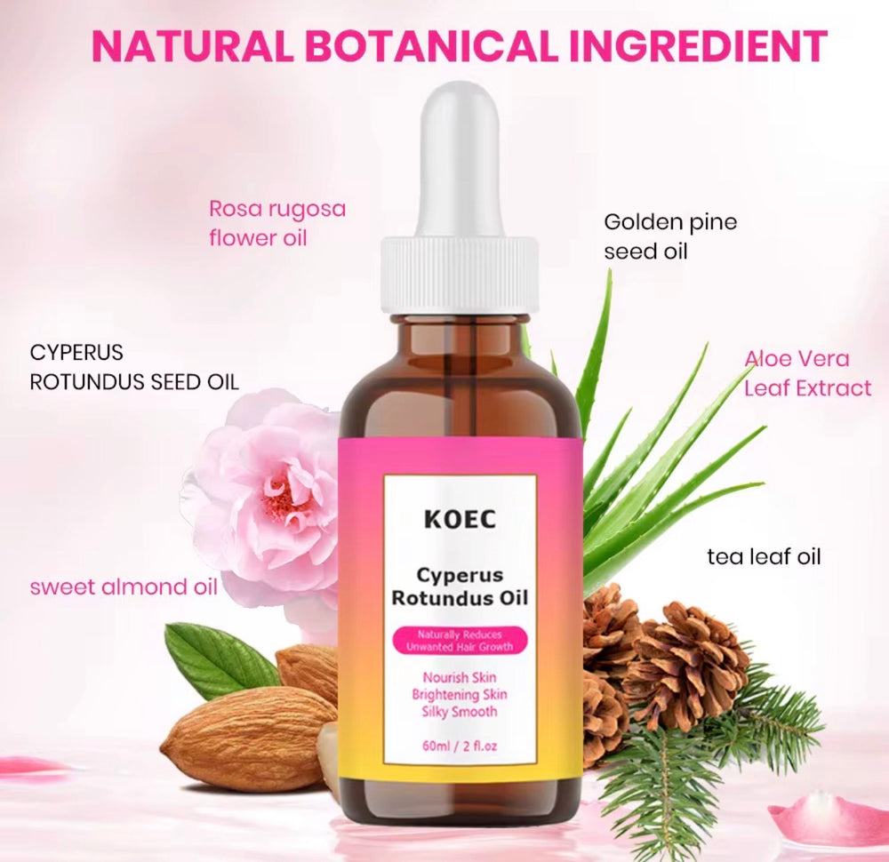 KOEC Cyperus Rotundus Oil – Natural Hair Growth Reduction & Skin Nourishing Oil