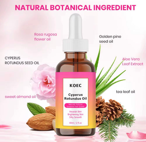 KOEC Cyperus Rotundus Oil – Natural Hair Growth Reduction & Skin Nourishing Oil