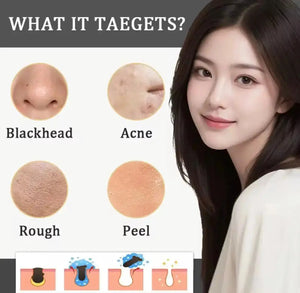 Two glass ampoules labeled "KOEC Rice & Black Rice Ampoule Duo" with a dark and light liquid, set against a white background.