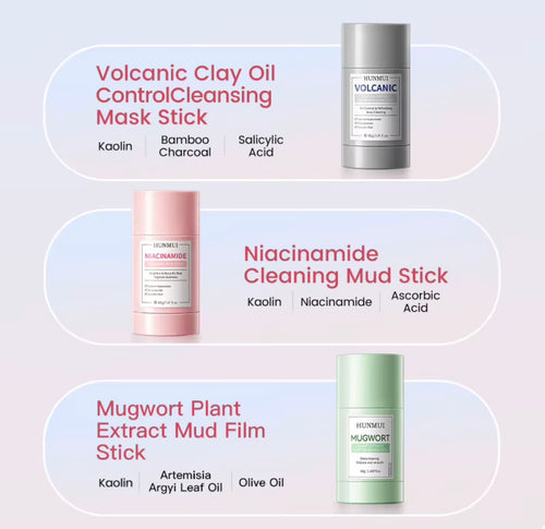 Beautivana 3-Piece Deep Cleansing Mud Mask Stick Set