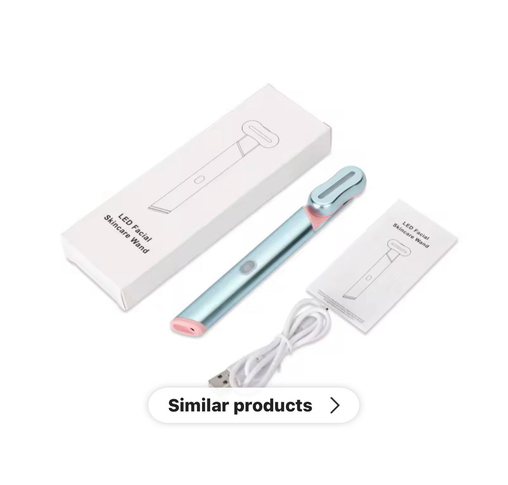 4-in-1 Facial Device with Red Light Therapy – Anti-Aging, Pore Cleaning, USB Rechargeable