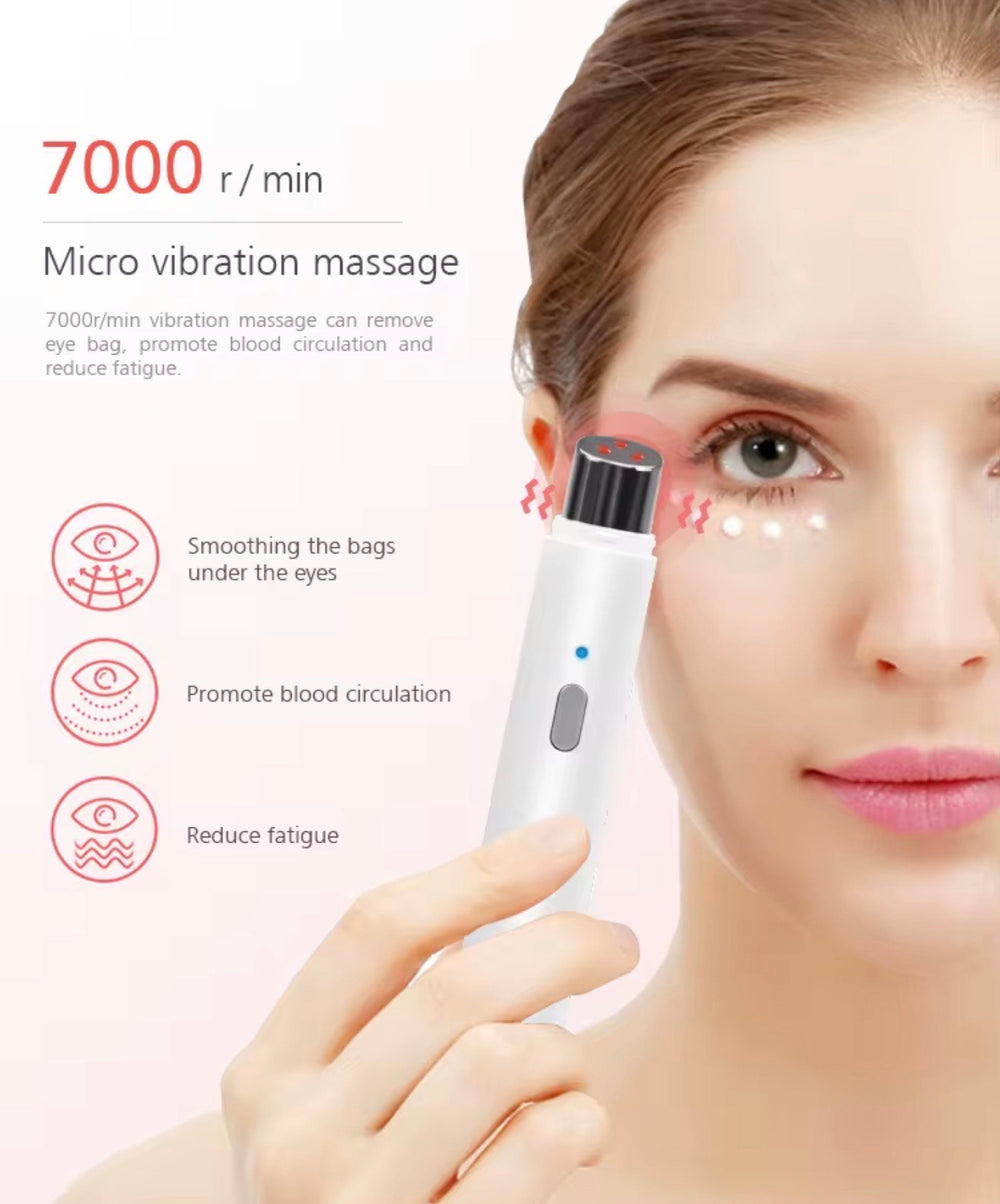 Warm Eye Pencil with Vibration Massage & Hot Compress for Dark Circles