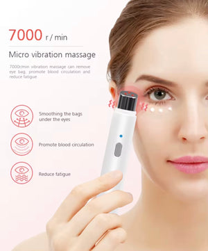 Warm Eye Pencil with Vibration Massage & Hot Compress for Dark Circles