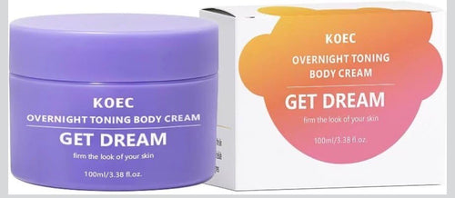 KOEC Get Dream overnight firming body cream 100ml jar and box for skin tightening and hydration
