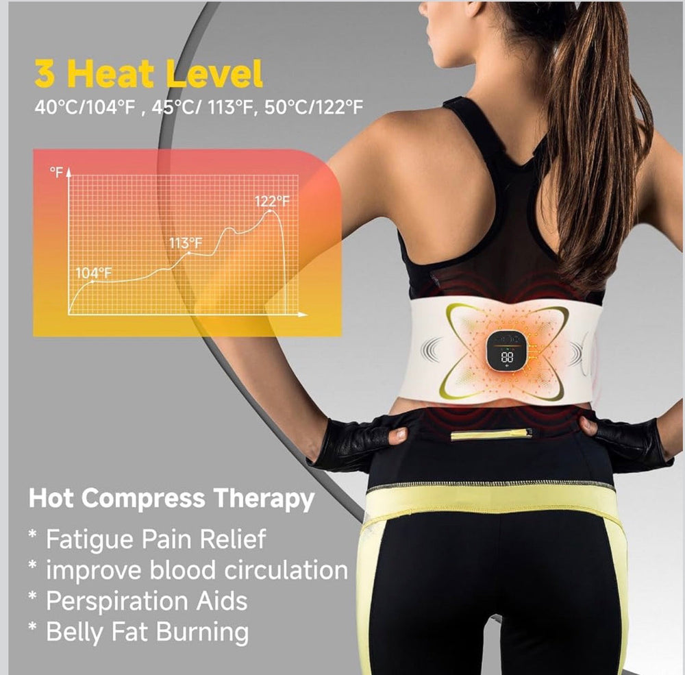 EMS pulse fitness waist belt product photo and features