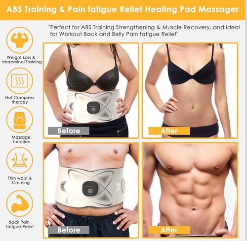EMS pulse fitness waist belt product photo and features