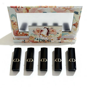 Luxury 5-Piece Lipstick Gift Set with Decorative Box – Long-Lasting Cream Matte Lipsticks | Beautivana Exclusive