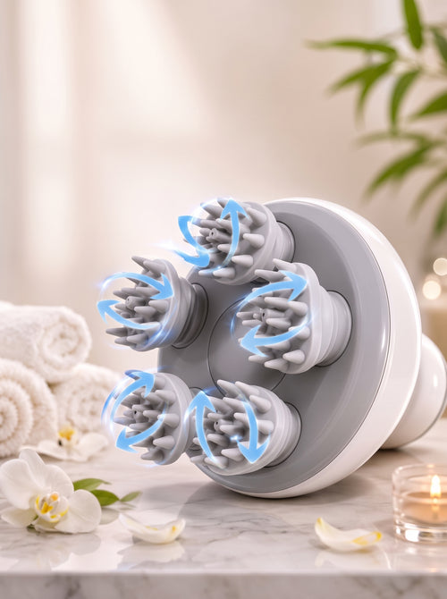 Beautivana Waterproof Electric Scalp Massager with Oil Applicator