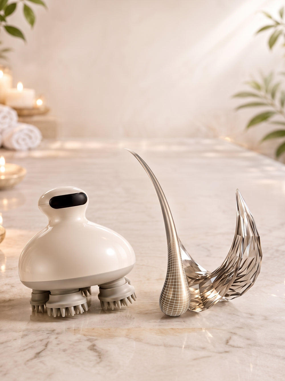 Beautivana Waterproof Electric Scalp Massager with Oil Applicator
