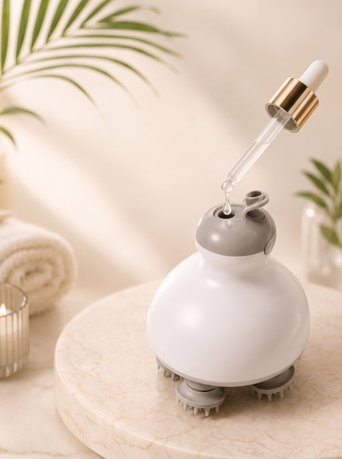 Beautivana Waterproof Electric Scalp Massager with Oil Applicator