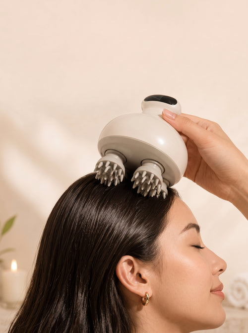 Beautivana Waterproof Electric Scalp Massager with Oil Applicator