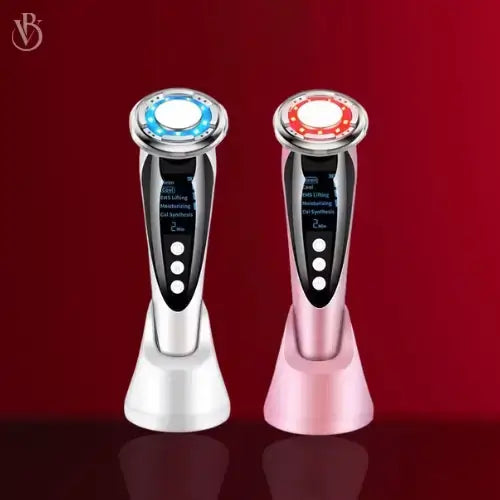 EMS photon facial device from glow and lift skincare bundle with LED light therapy for lifting and firming skin