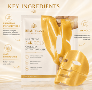 Beautivana 24K Gold Collagen Hydrating Face Mask - Beautivana