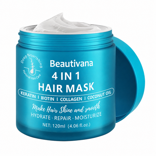 Beautivana 4-in-1 Keratin Biotin Collagen and Coconut Oil Hair Mask