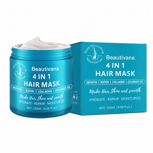 Beautivana keratin biotin collagen hair mask packaging