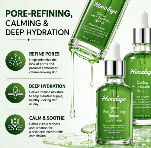 Beautivana Cactus Pore Soothing Serum hydration and pore care benefits