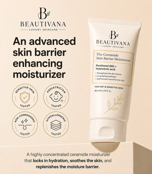 Beautivana ceramide moisturizer for dry and sensitive skin