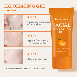 Beautivana facial exfoliating gel with Vitamin C
