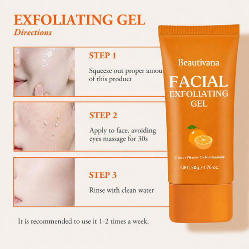 Beautivana facial exfoliating gel with Vitamin C