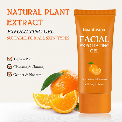 Citrus Vitamin C rinse-off facial exfoliating gel by Beautivana